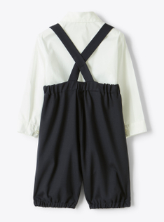 Set with overalls in Tasmania fabric - Blue | Il Gufo