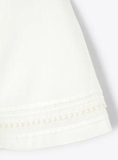 Top in voile di cotone bianco latte - Bianco | Il Gufo