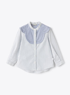 Striped cotton shirt  - Blue | Il Gufo