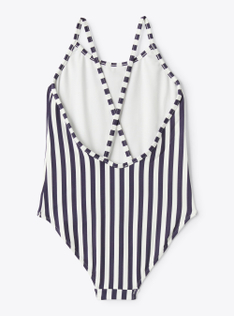 Maillot de bain une pièce imprimé à rayures - Bleu | Il Gufo