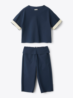 Set in Sensitive® Fabrics material - Blue | Il Gufo