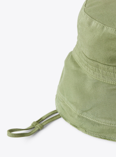 Fisherman’s hat in sage-green gabardine - Green | Il Gufo