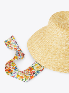 Bucket hat in raffia - White | Il Gufo