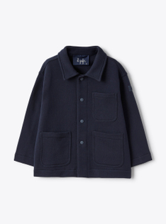 Giacca camicia in felpa blu - Blu | Il Gufo