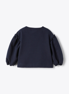 Giacca in felpa stretch con zip - Blu | Il Gufo