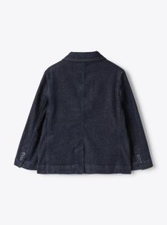 Blazer in stretch denim - Blue | Il Gufo