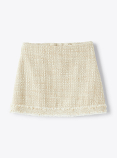 Skirt in a raised-weft cotton blend - Brown | Il Gufo