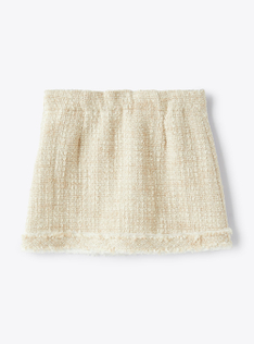 Skirt in a raised-weft cotton blend - Brown | Il Gufo