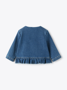 Giacca neonata in denim stretch - Blu | Il Gufo