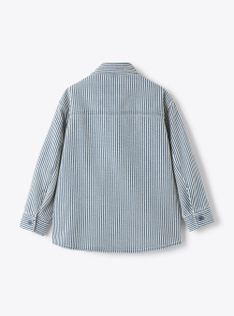 Camicia worker stampa a righe - Blu | Il Gufo