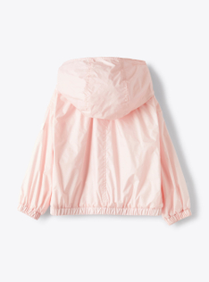 Hooded jacket in pearl-pink downproof nylon - Pink | Il Gufo