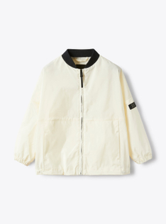 Jacket in white hi-tech nylon - White | Il Gufo