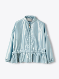 Jacket in laminated nylon - Light blue | Il Gufo