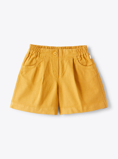 Bermuda shorts in cinnamon garment-dyed canvas - Brown | Il Gufo