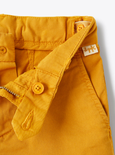 Bermuda en gabardine stretch couleur cannelle - Marrone | Il Gufo