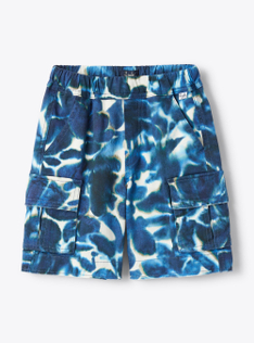 Bermuda cargo imprimé tie and dye bleu - Bleu | Il Gufo