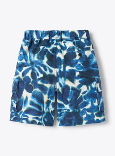 Bermuda cargo imprimé tie and dye bleu - Bleu | Il Gufo