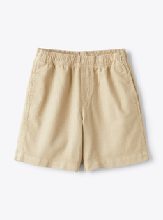 Bermuda in canvas stretch avena - Marrone | Il Gufo