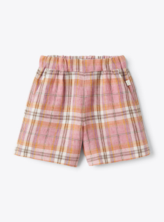 Bermudashorts aus Leinen mit Madras-Aufdruck | Il Gufo