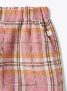 Bermudashorts aus Leinen mit Madras-Aufdruck | Il Gufo
