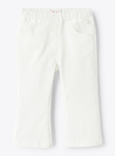 Cropped-Hose aus weißem Gabardine - Weiss | Il Gufo