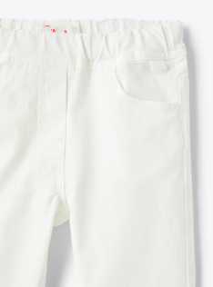 Cropped-Hose aus weißem Gabardine - Weiss | Il Gufo
