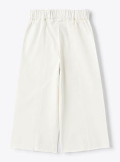 Pantalone capri in gabardina bianca - Bianco | Il Gufo