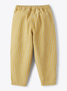 Long trousers in striped canvas - Brown | Il Gufo