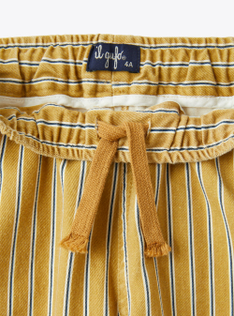 Long trousers in striped canvas - Brown | Il Gufo