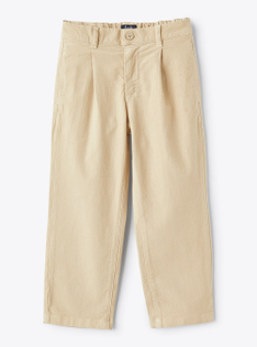 Longline trousers in herringbone-patterned stretch cotton - Brown | Il Gufo