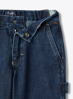 Long trousers in blue denim - Blue | Il Gufo