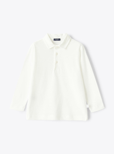 Polo shirt in cotton-&-linen jersey - White | Il Gufo