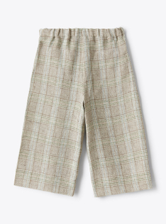 Capri pants in a Glen-check pattern - Brown | Il Gufo