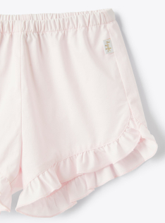 Shorts in stretch pearl-pink poplin - Pink | Il Gufo