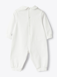 Grenouillère en jersey stretch avec motif lapin - Marrone | Il Gufo