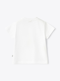 T-shirt for baby boys with giraffe print detail - White | Il Gufo