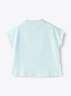 T-shirt for girls with a patch detail on the front - White | Il Gufo