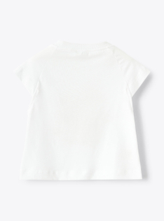 T-shirt with cat print - Fuchsia | Il Gufo