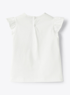 T-shirt pour bébé fille avec imprimé souris - Beige | Il Gufo