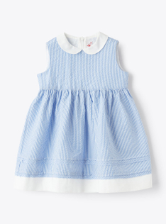 Robe pour bébé fille en seersucker - Marrone | Il Gufo