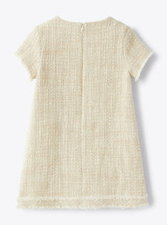 Dress in a raised-weft cotton blend - Brown | Il Gufo