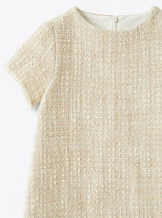 Dress in a raised-weft cotton blend - Brown | Il Gufo