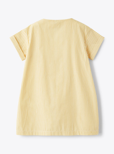 Dress with embroidered flowers - Yellow | Il Gufo