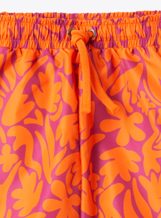 Badeshorts mit Print - Orange | Il Gufo