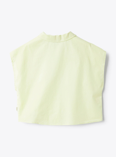 Boxy shirt in poplin - Green | Il Gufo