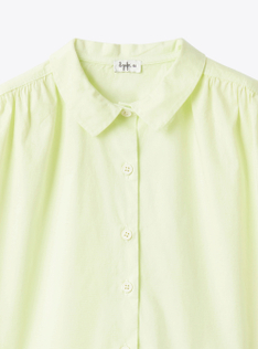 Boxy shirt in poplin - Green | Il Gufo