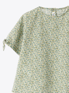 Liberty Fabric top - Green | Il Gufo