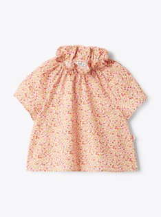 Top in Liberty Fabric - Arancione | Il Gufo