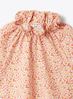 Top in Liberty Fabric - Arancione | Il Gufo