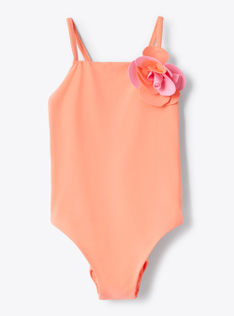 Badeanzug aus Lycra mit Blume - Rot | Il Gufo